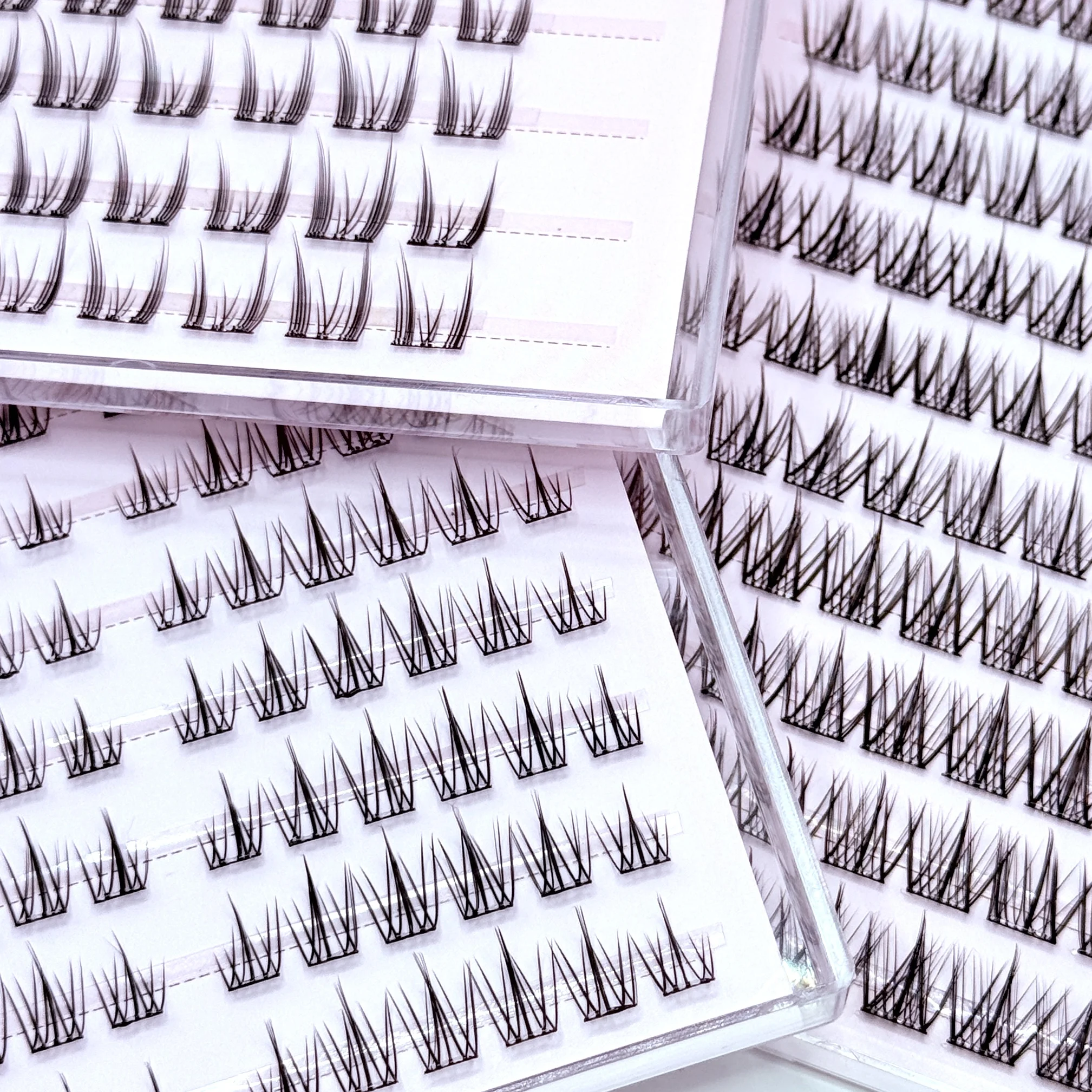 10列 自己粘着 軽量 ふわふわ 長持ちするつけまつげ エクステンション 接着剤不要 パーティーメイク用