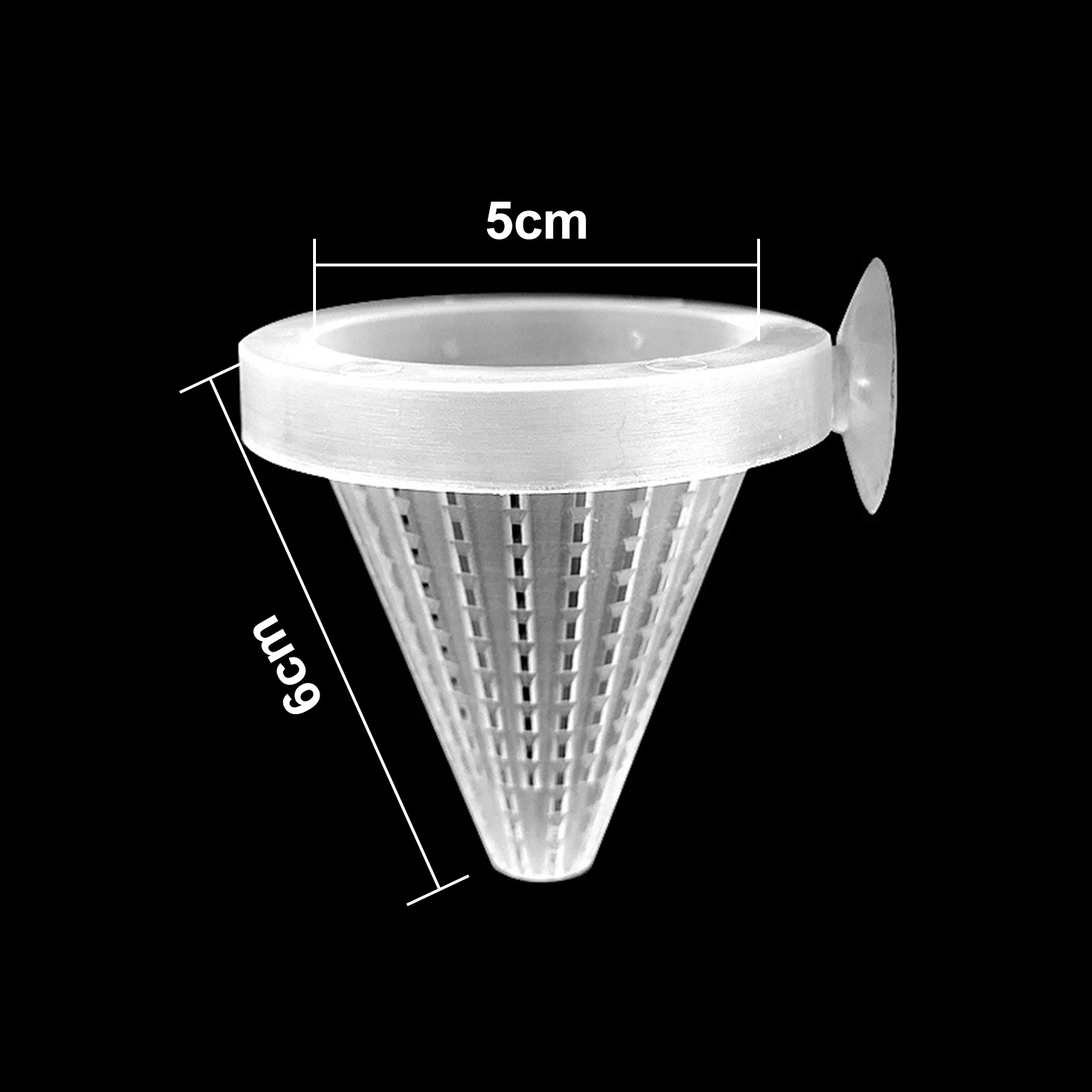 Cono alimentador gusanos rojos para acuario con ventosa - imagen 3