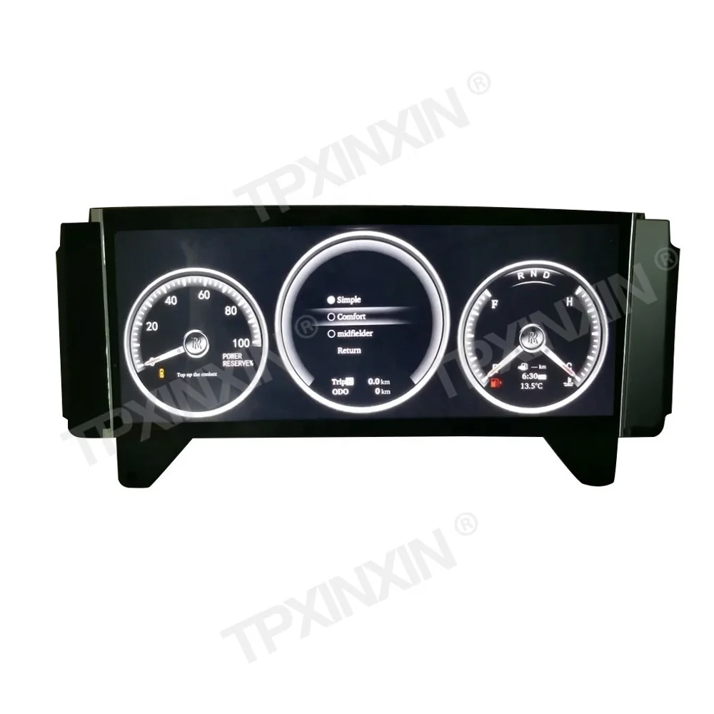 Digital Cluster Virtual Cockpit for Rolls Royce Ghost Phantom 2004-2013 Car Upgrade Refit Dashboard Player Speed Meter Screen