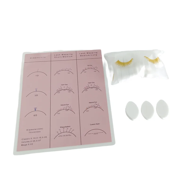 1PCS Practice Chart Beginner Lash Map Plus 20 Pcs Eye Shape Sponge  For Eyelash Extension Reusable Private Label Available