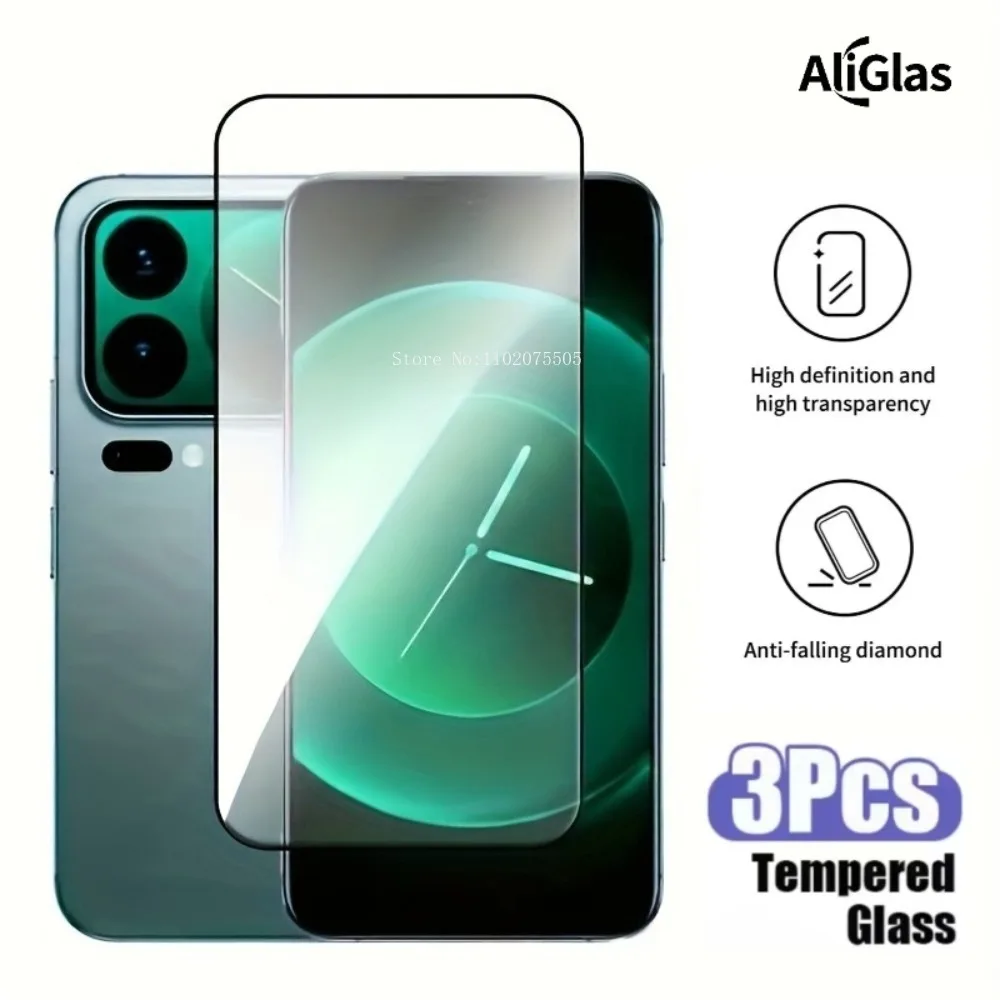 

3 шт., защитная пленка из закаленного стекла для Xiaomi 17 Pro Max 2.5D, дизайн с полным покрытием, 9H, закаленная пленка высокой четкости