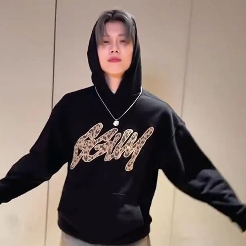 Loose Printed Hoodie Sweatshirt Support Concert Tourist Goods Unisex Autumn Winter Cotton Polyester Blend Long Sleeve Crew Neck