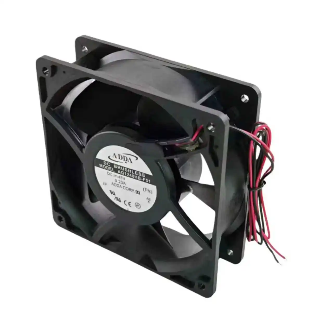 For ADDA AQ1248HB-F51 48V 0.18A 120x120x38mm IP55 Waterproof Cooling Fan 8.64W 2800RPM 105CFM Ball Bearing Industrial Cabinet