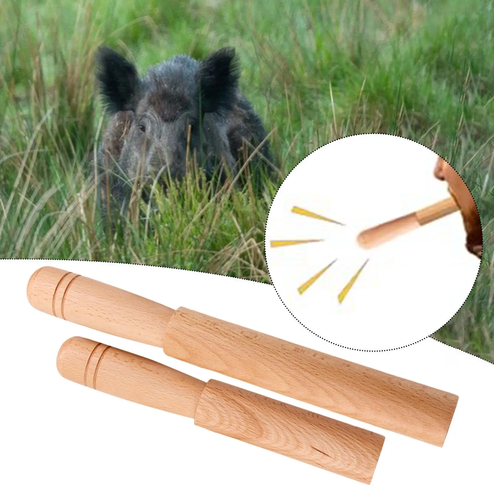 Call Small Hunting Hoot Flute Easy Use Handheld Wooden Boar Caller Hunting Tool Simulate Sound for Wildlife Observation