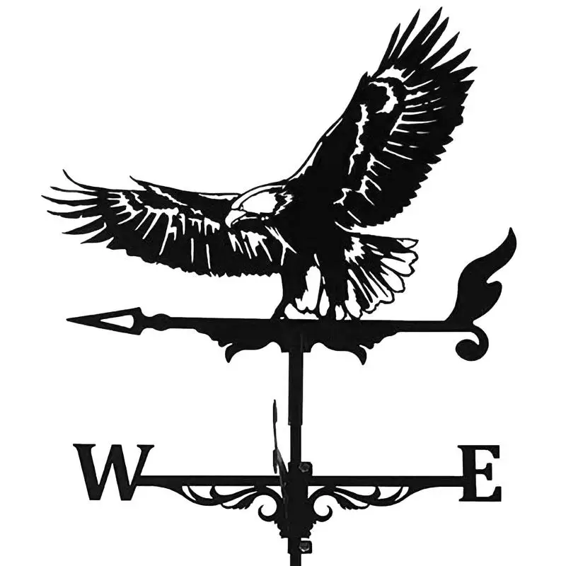 Weather Vane Metal Wind Vane For Sheds Decorative Garden Stake With Eagle Ornament Garden Vane For Home Fence Posts Pergola