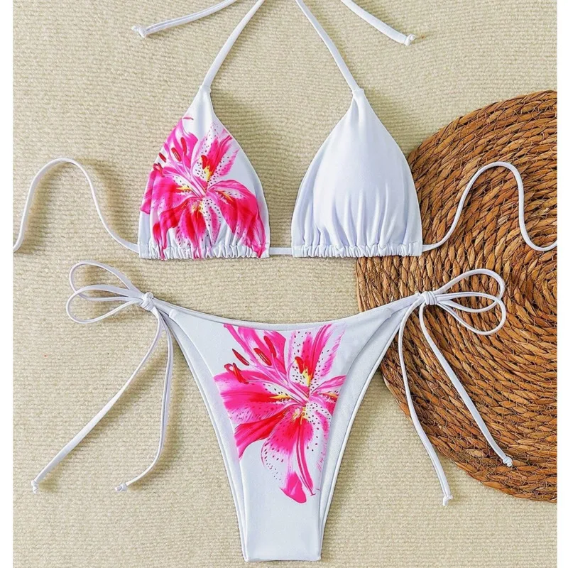 セクシーなプリントビキニ女性の水着女性水着水着水着ブラジルビキニセットビーチウェアプール海水浴者