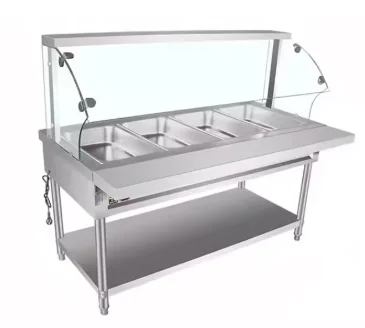 

-Fast Food Display Electric Food Warmer Display Bain Marie Buffet Food Warmer With Glass Cover