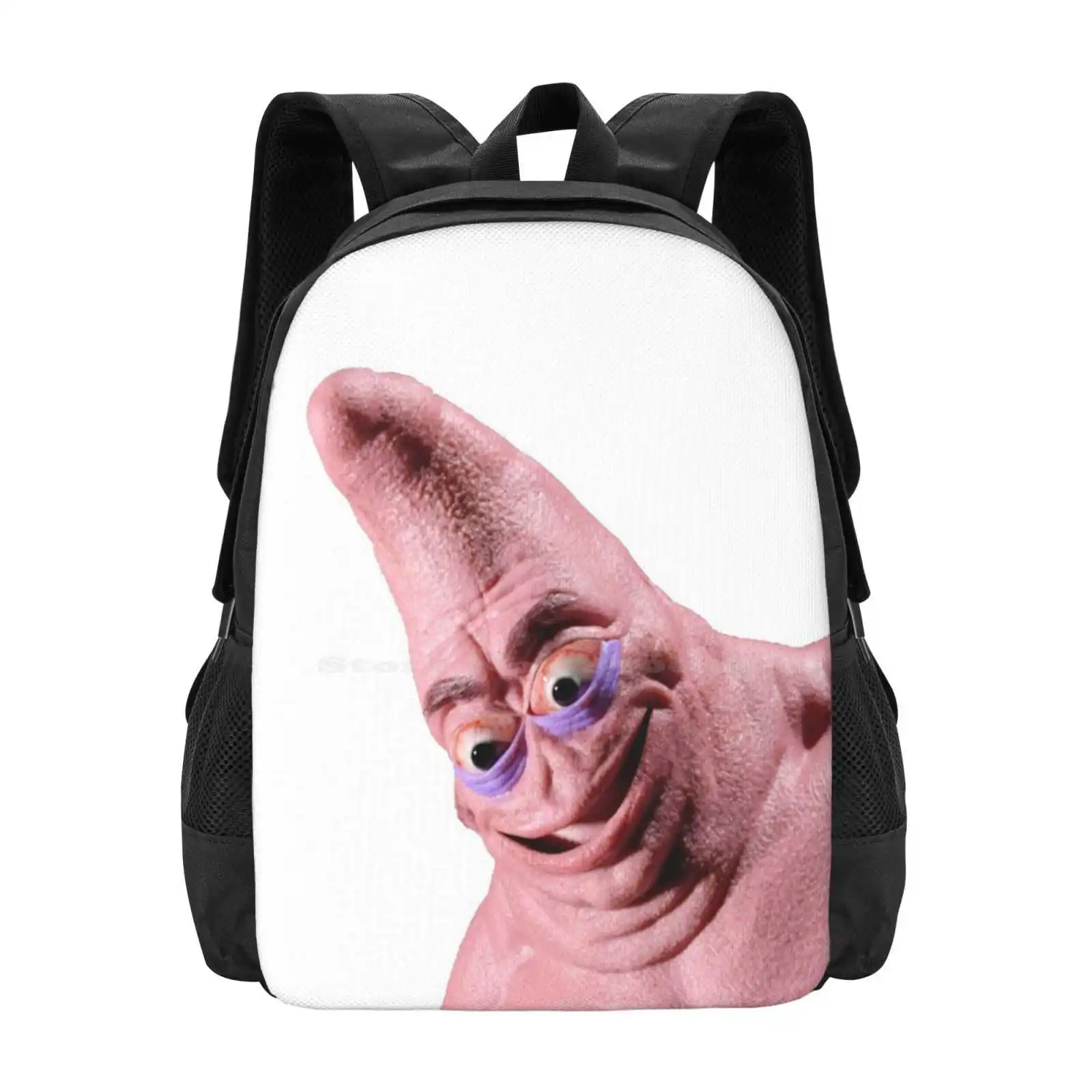 Ugly Patrick Star - Large Capacity School Backpack Laptop Bags Patrick Star Ugly Patrick Childhood Ruined Patrick Cartoon