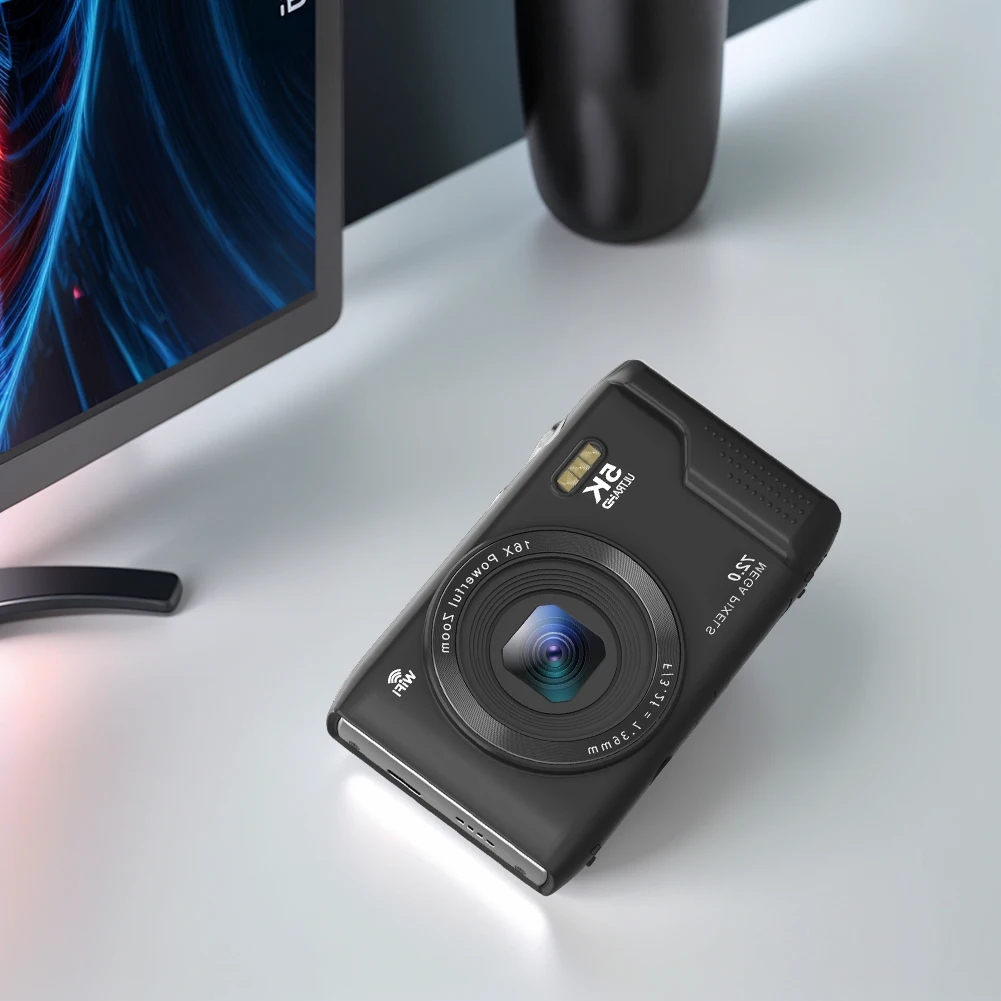 

Камера для видеоблогинга, 72 МП, видеокамера с 16-кратным зумом, видеорегистратор, 2,8-дюймовый ЖК-экран для подростков, взрослых и начинающих