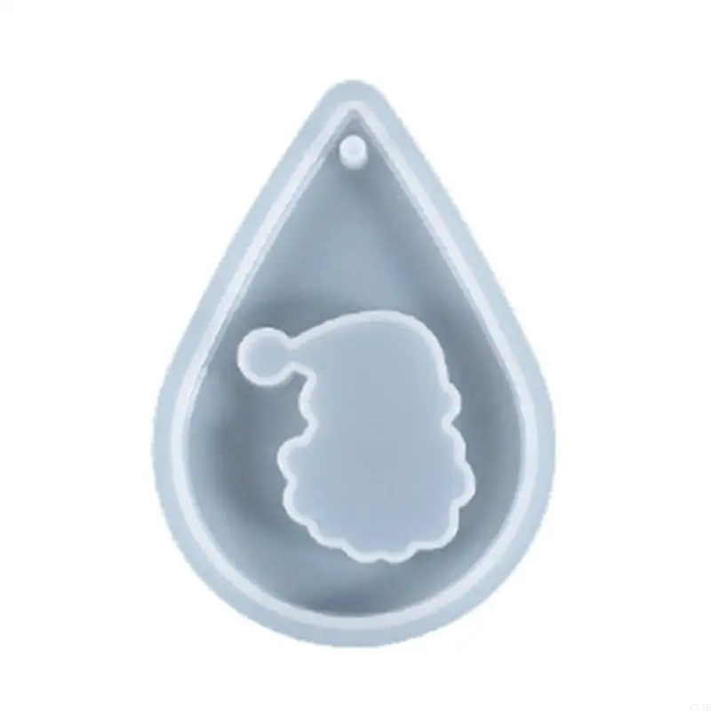 Christmas Listed Epoxy Resin Mold Elk Snowman Santa Listed Silicone Mould DIY Crafts Jewelry Pendant Casting Tools