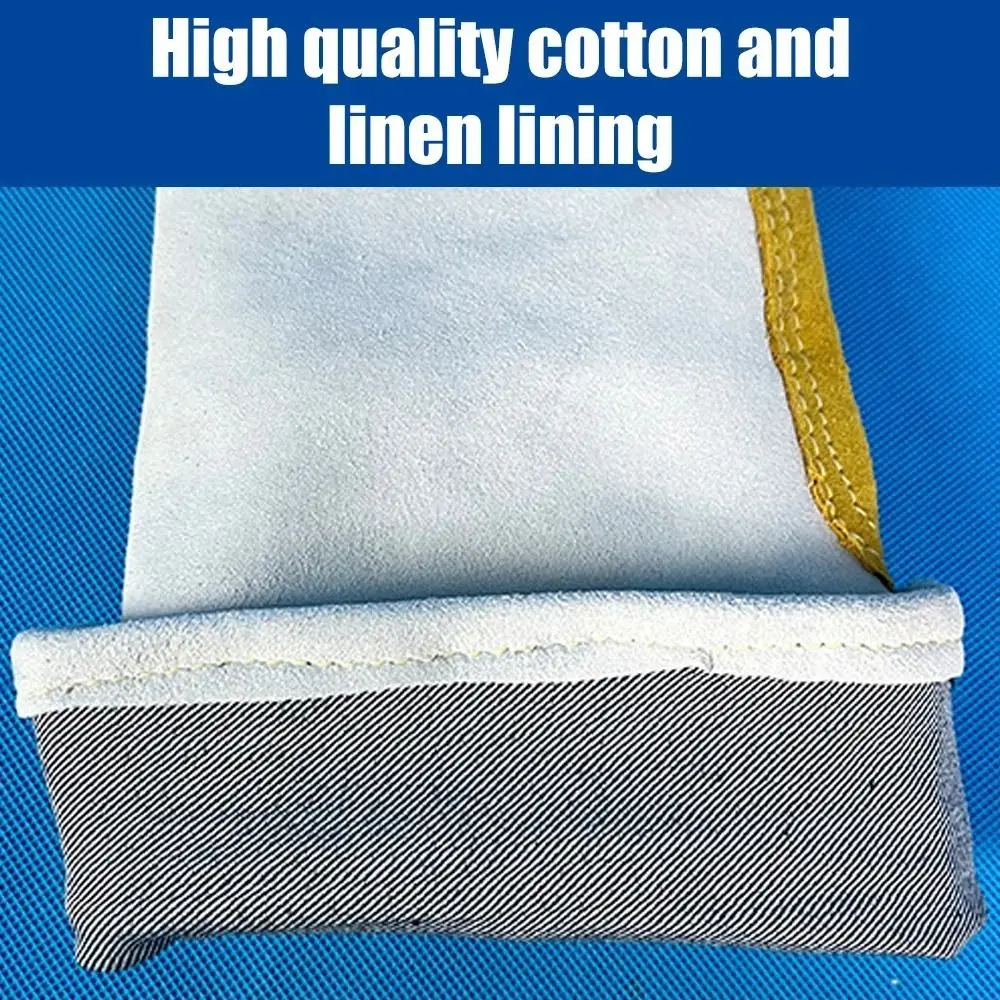 New Cowhide Welding Gloves Long Thick Labor Gloves Wear Resistant Safety Gloves