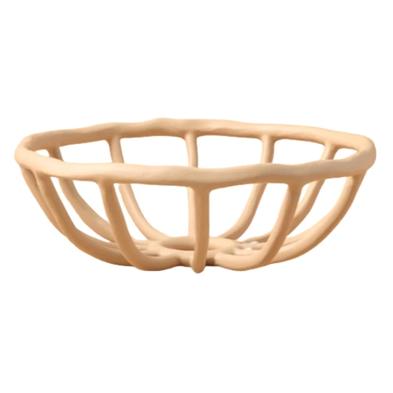 Nampan Buah Berongga Resin Nordic Singkat Piring Buah Berongga Piring Desktop Ruang Tamu Mangkuk Makanan Ringan Dekorasi Kafe Toko Kerajinan Tahan Lama