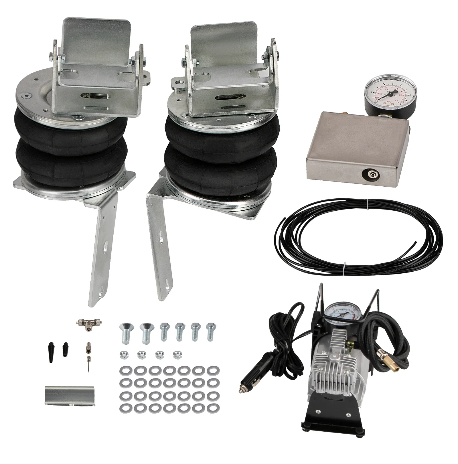 Air Suspension Bellows with Compressor Kit for Ford Transit 2001-2022, Heavy Load Air Spring Supporting Kit