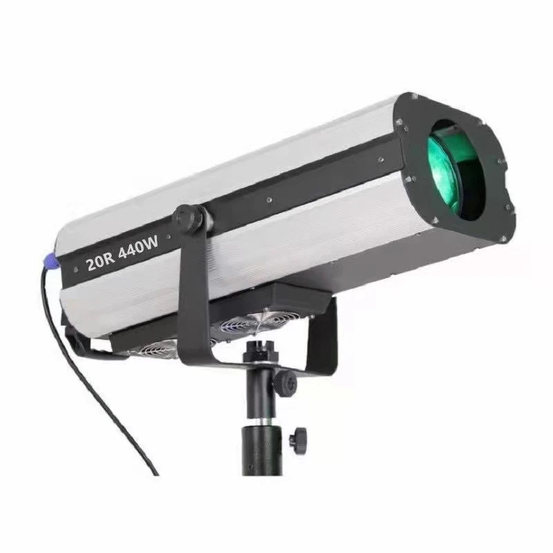Wedding party disco light 440W RGBW follow light, with DMX512 control, 60-100m projection,23 degree beam of light angle