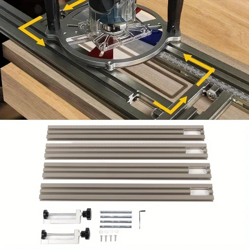 Milling Groove Trimming Machine Engraving Guide Rail Adjustable Backing Auxiliary Guide Rail Bracket DIY Woodworking Tools