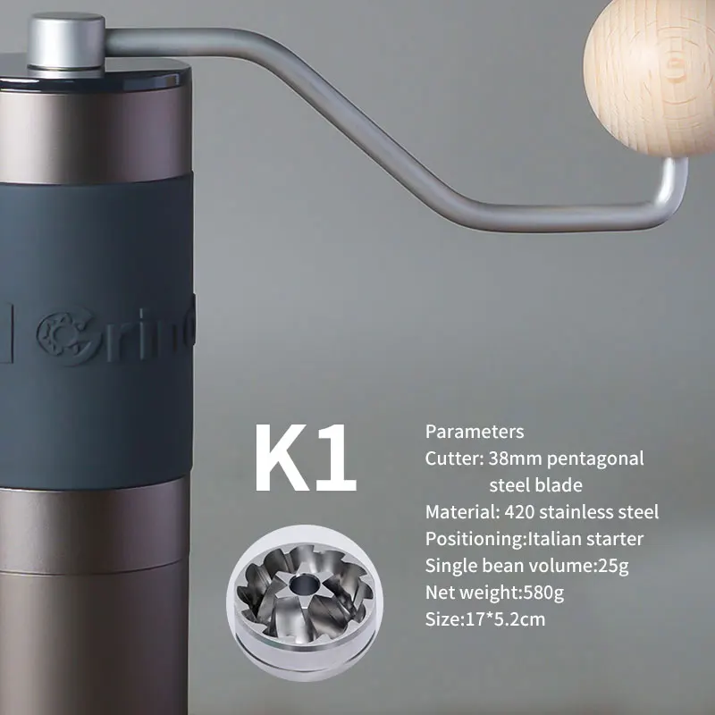 Kingrinder K7 K6 K2 Manual Coffee Grinder Aluminum Portable Coffee Grinder High-end Grinding Core Burr Coffee Grinders 35g image 3
