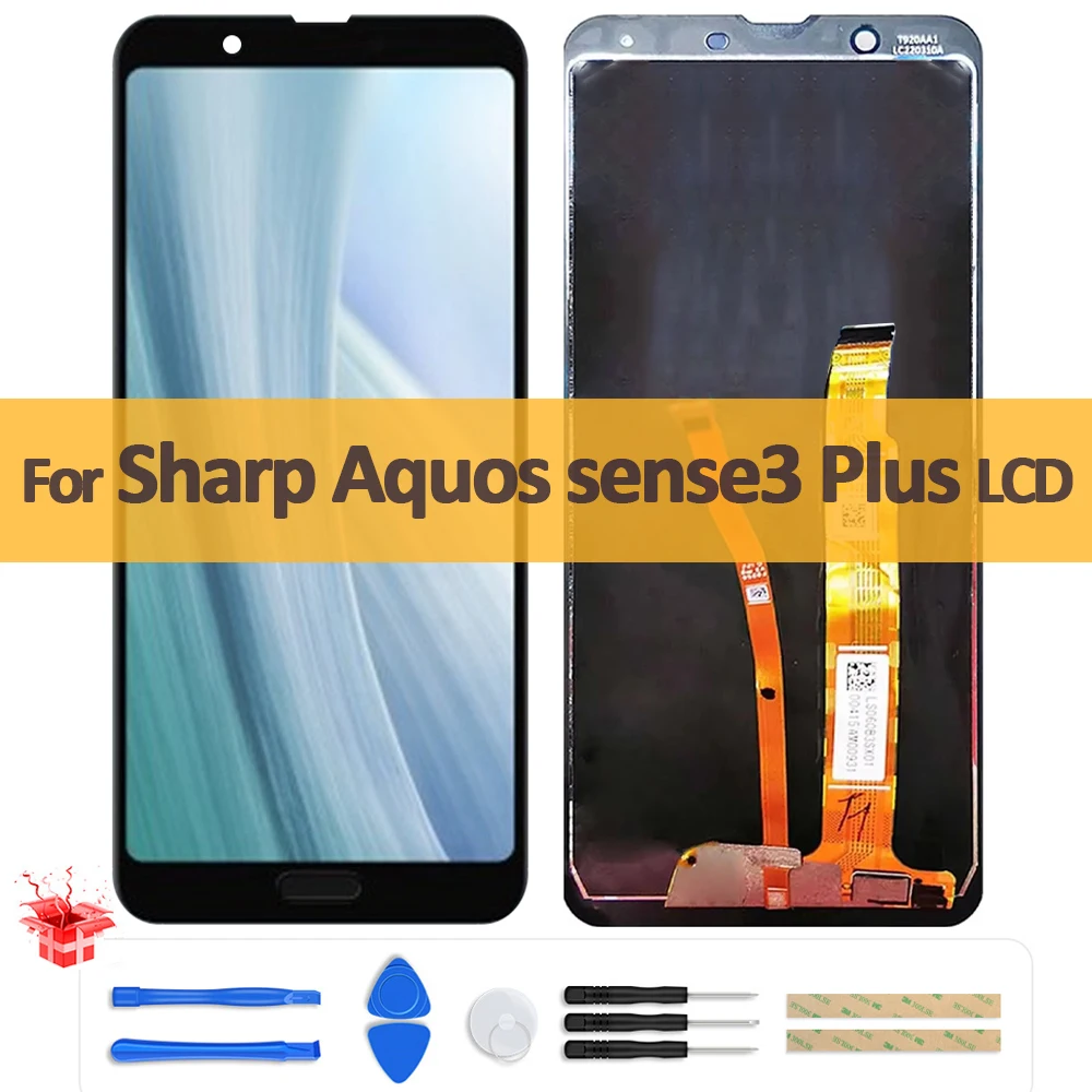 

6,0 "Оригинальный ЖК-экран для Sharp Aquos Sense3 Plus, ЖК-дисплей, сенсорный экран, дигитайзер в сборе для Sense 3 Plus, сменный экран