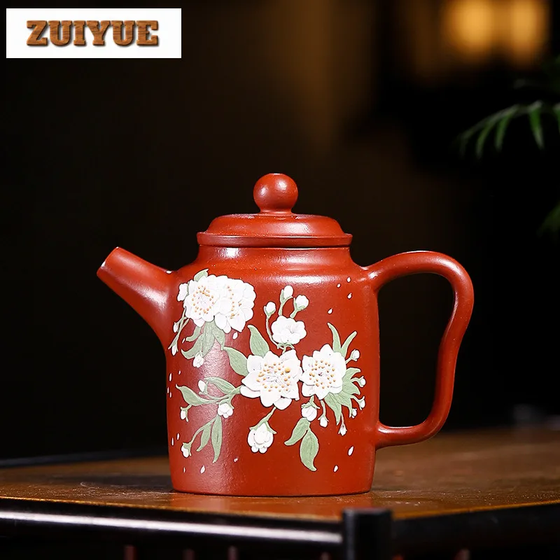 80ml Handmade Yixing Purple Clay Teapots Handmade Orchid Meditation Pot Raw Ore Dahongpao Mud Tea Making Kettle Zisha Tea Set