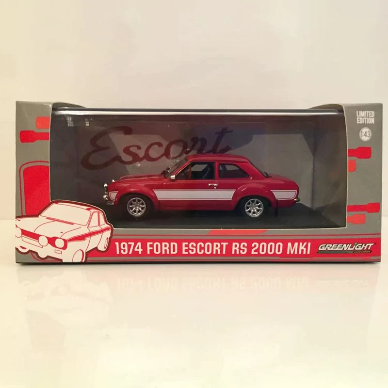 Scala 1:43 Escort RS 2000 MKi 1974 Simulazione Modello di auto in lega Display statico Giocattolo da collezione Regalo Decorazione souvenir