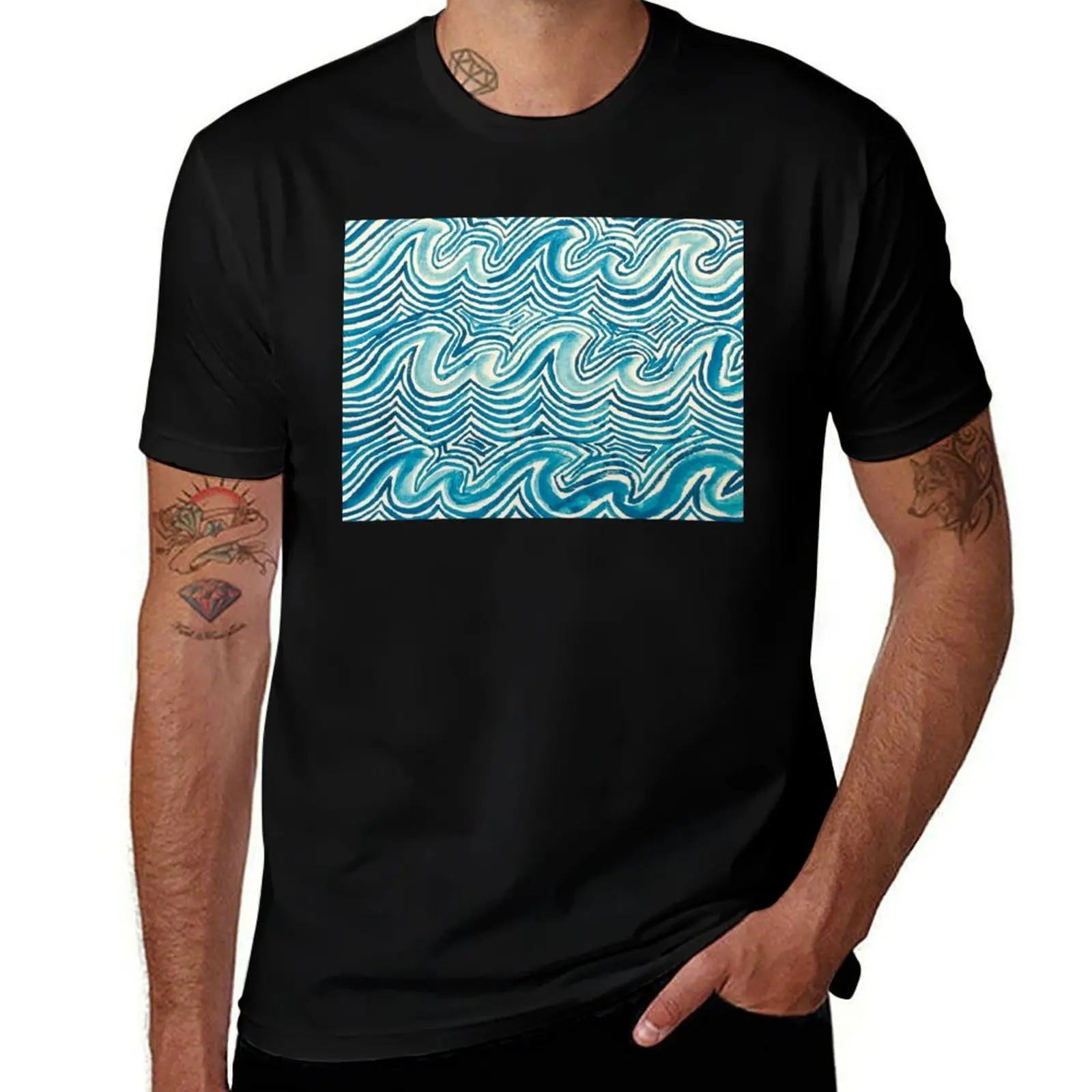 

Waves T-Shirt for a boy vintage t shirts hippie clothes shirts men