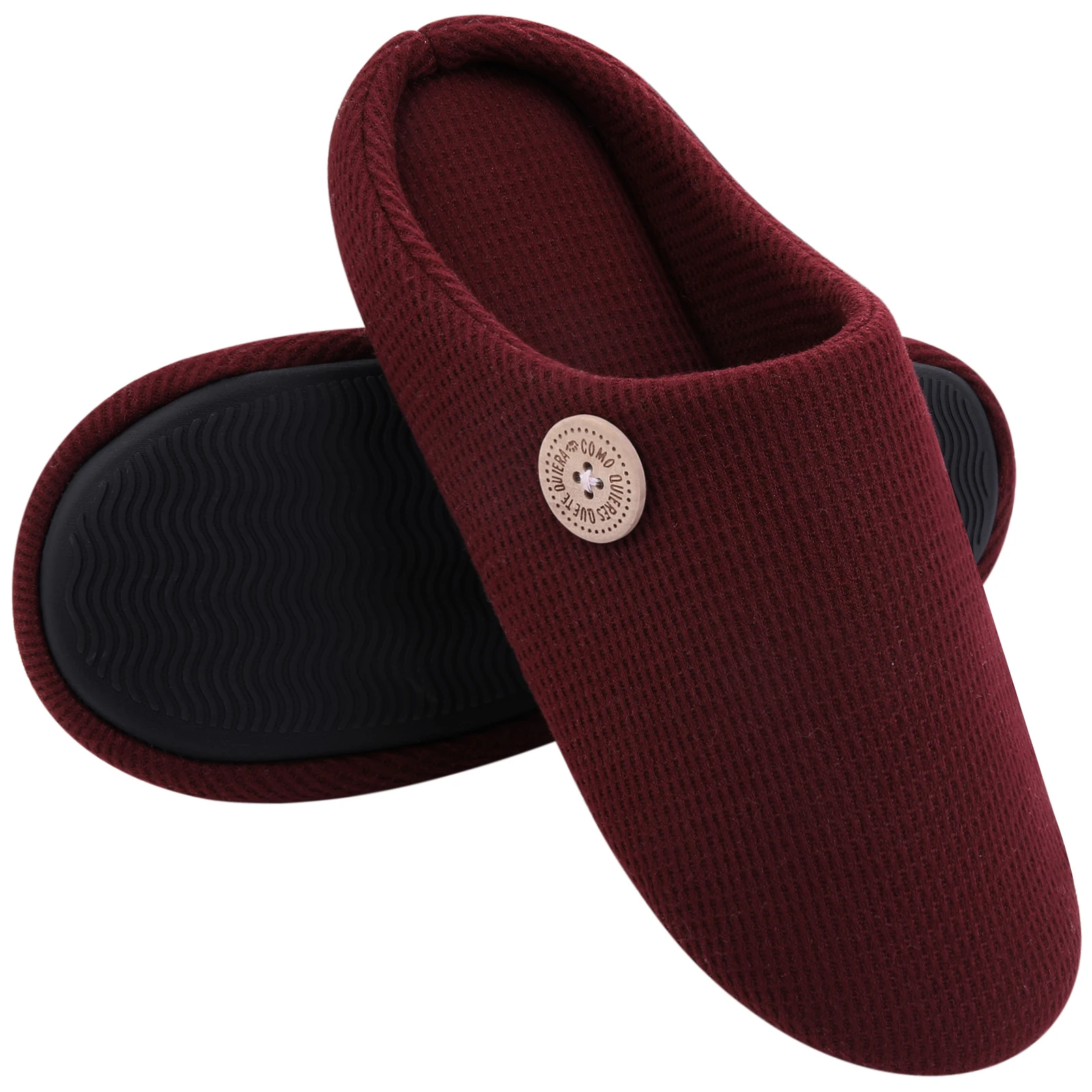 Eyriphy Leisure Bedroom Mute Slipper Comfy Casual Slippers Cotton Flat Shoes Men Memory Foam House Slippers Soft Sole Men Slides