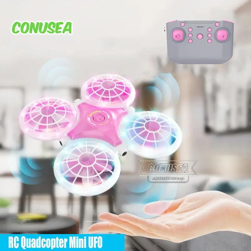 Mini Drone Ufo Quadcopter Dron Altitude Hold Remote Control Helicopters Aircraft Induction Obstacle Avoidance Toy Racing Drones