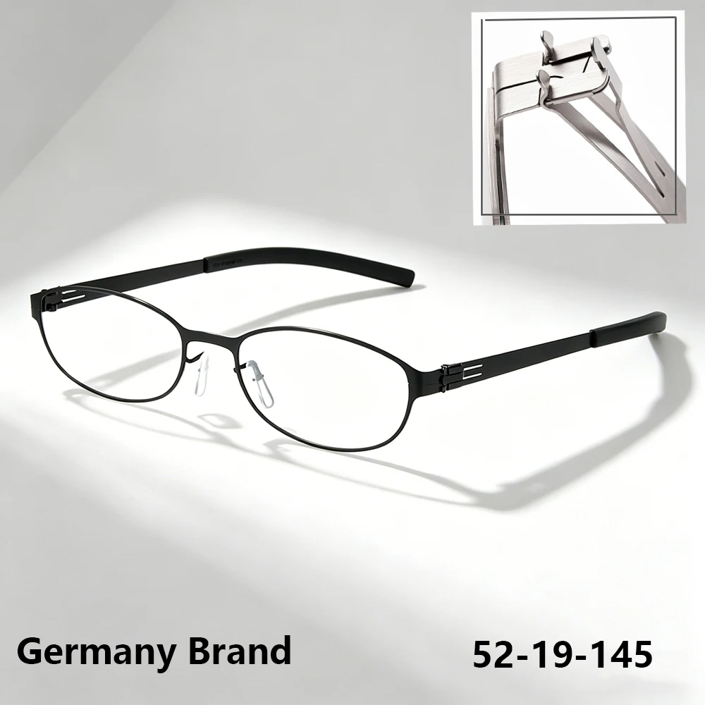 

Germany Brand Design Small Oval Glasses Frames Men Thin Stainless Steel High Elasticity Eyeglasses Comfortabl Eyewear Spectacle