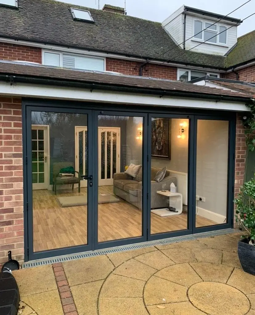 Accordion Door Aluminum Alloy Frame Bi Fold Doors Minimalism Waterproof Balcony Vertical Sliding Folding Door Custom-made