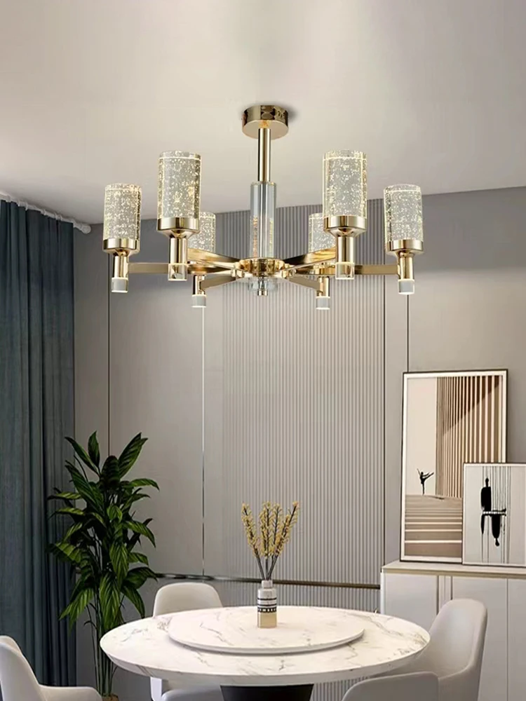 Imagem -03 - Luxuoso Bubble Crystal Candelabro Pós Moderna Minimalismo Viver Jantar Quarto Decoração do Quarto Lustre Pendant Lights