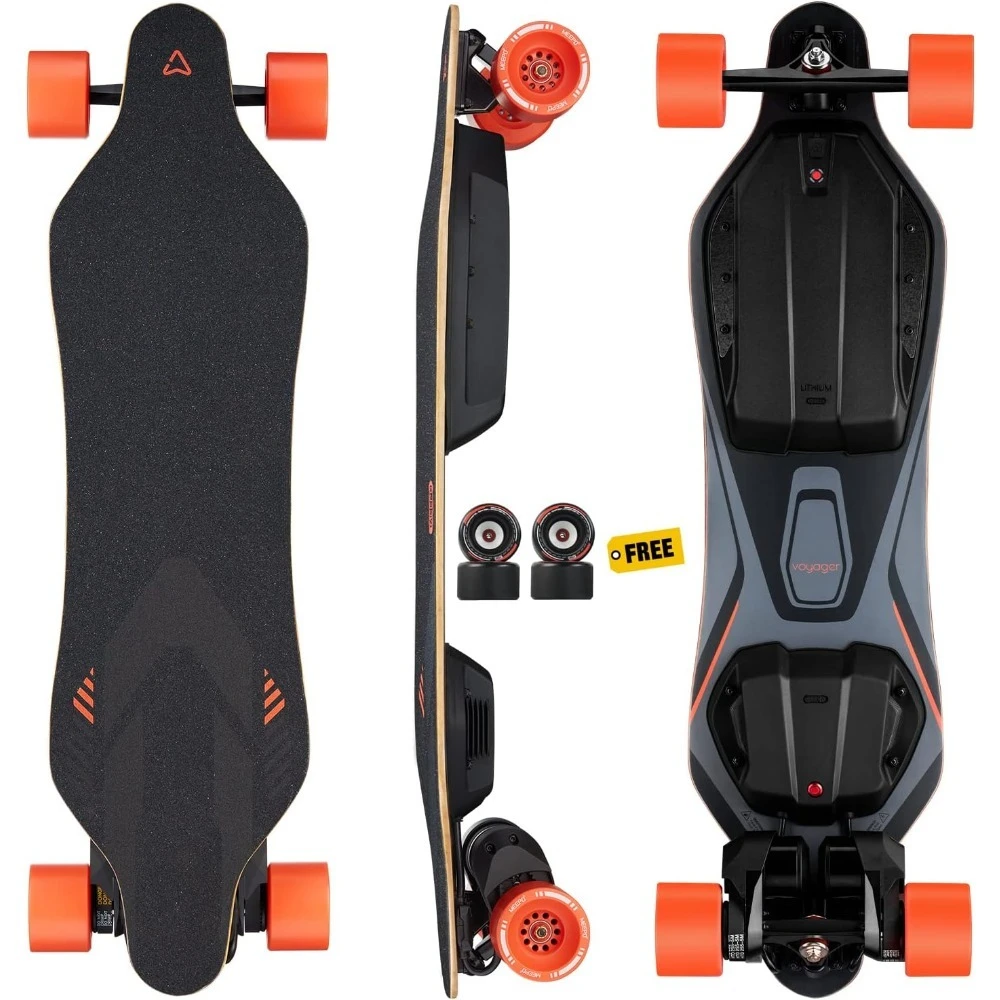 

Electric Longboard Skateboard with Remote for Adults, 31 MPH Top Speed, 31 Miles Long Range with 2772W*2 Belt Motor