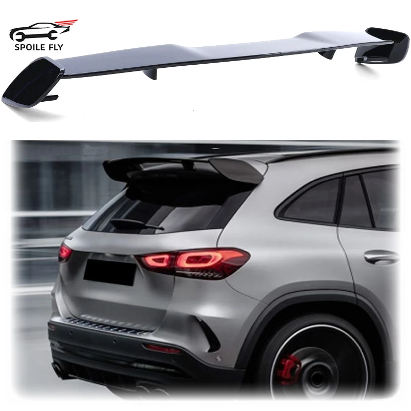 For Mercedes-Benz GLA Class GLA180 200 GLA35 45 AMG H247 2020+ High Quality ABS Glossy Black Car Rear Wing Spoiler Body Kit