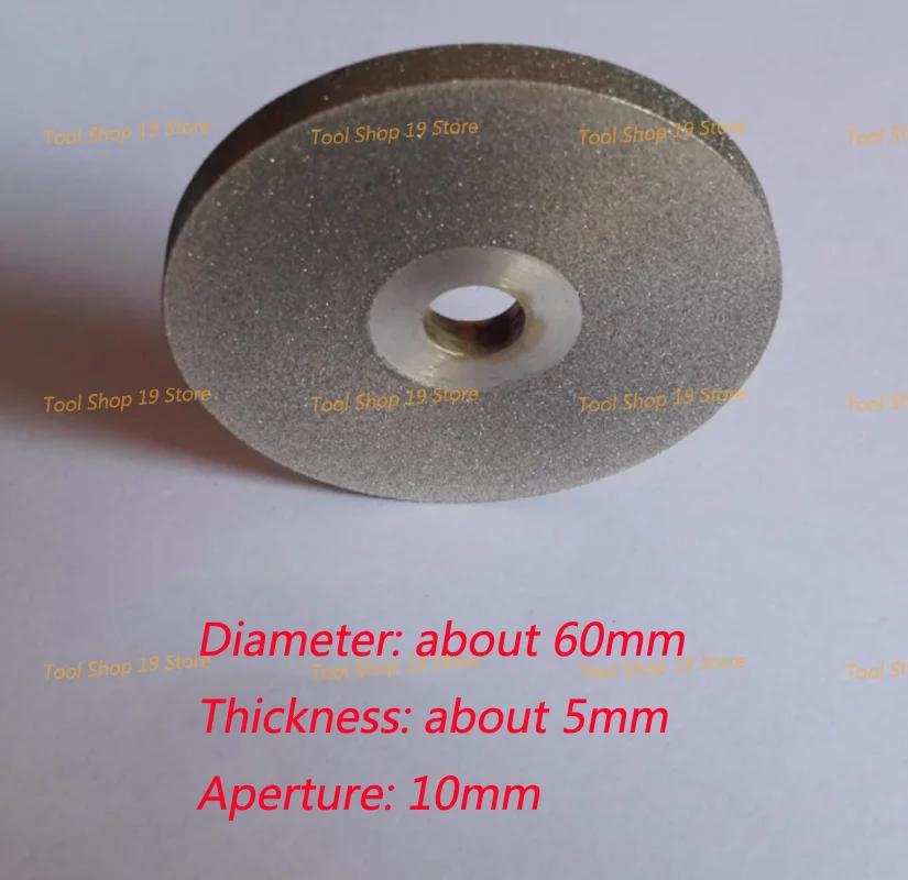 60x5x10mm Hole Grinding Wheel Electroplated Diamond Three Side grinding Polisher Tungsten Steel Alloy