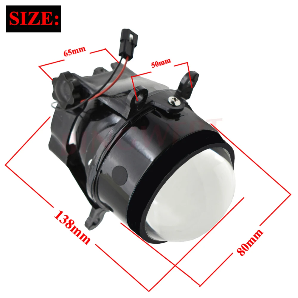 For TRITON L200 OUTLANDER 2 PAJERO 4 GALANT RVR Endeavor 3.0inch Adjustment Bracket Bi-Xenon Fog Light Waterproof Projector Lens