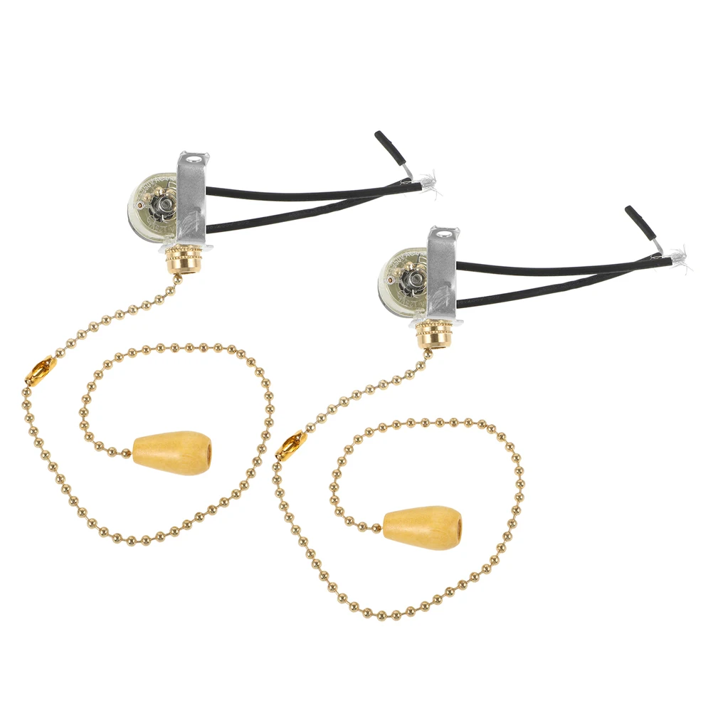 

2 pcs Lamp Pull Chain Switch for Ceiling Replacement DIY Wall Chain Cord Accessories Electrical Home Decor