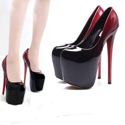 New High-heeled Shoes Woman Pumps Wedding Party Shoes Platform Women Shoes High Heels 11cm Suede Black Heels 2020