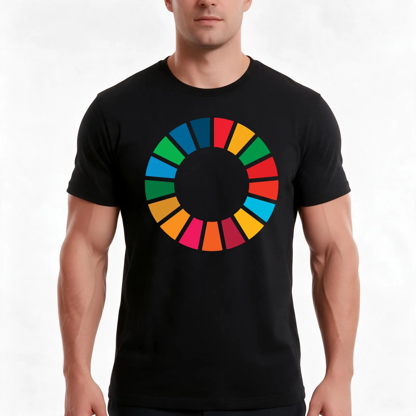 UN SDGs UN Global Goals Logo United Nations Sustainable Development Goals 2030 T-Shirt, Summer Casual Cotton Tee, 100% Cotton
