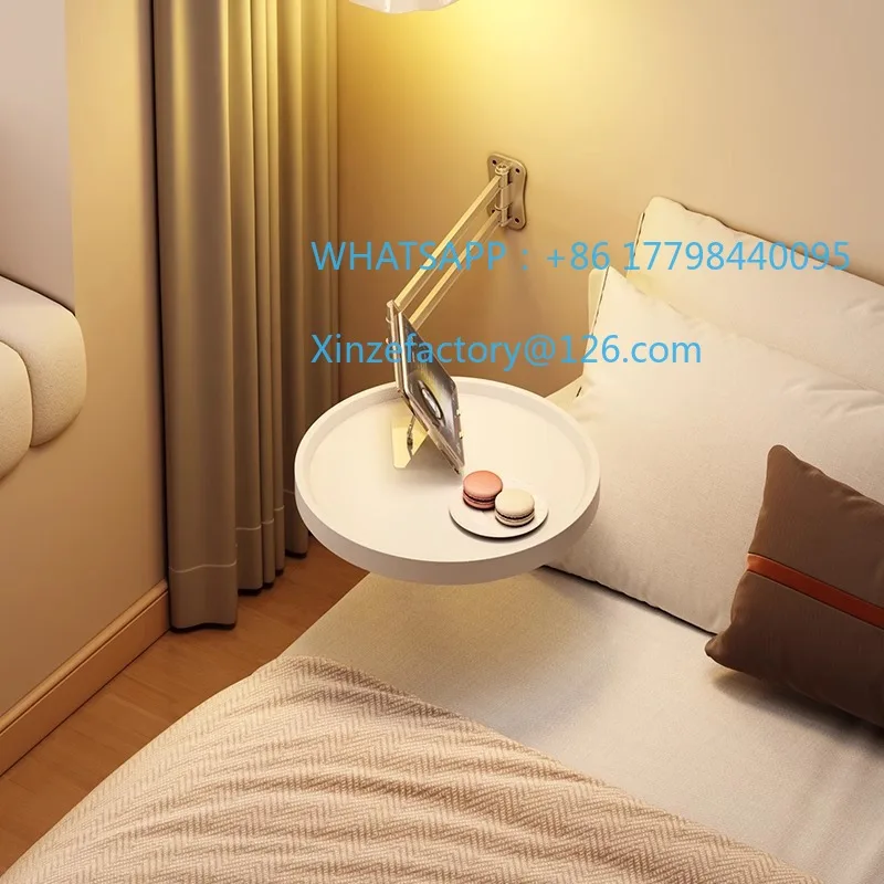 Foldable Coffee Small Round Creative Suspended Side Living Room Side Table Home Bedroom Wall Mounted
