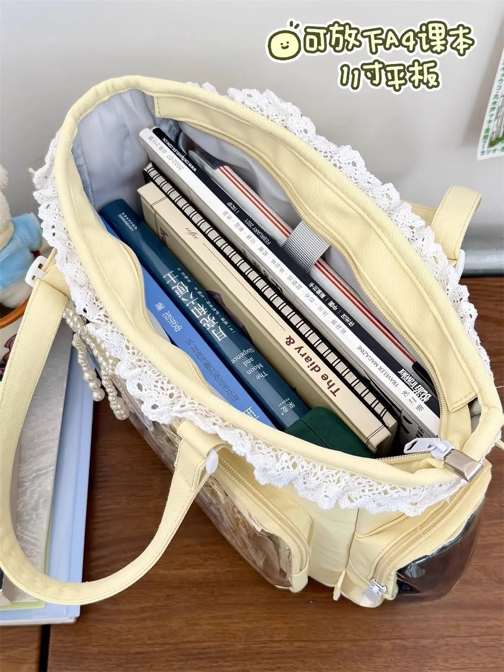 Japanische Ins Mädchen Weiche Mädchen Umhängetasche Y2K JK Uniformen Transparent Ulzzang Ita Tasche Student Pendeln Einkaufstasche – Detail 4