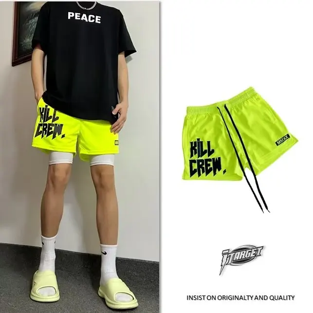 

American Sle Me Qui Dry Baskeall orts Men's Fitn Running Training Muscle Training Pants Tee-Quarter Length