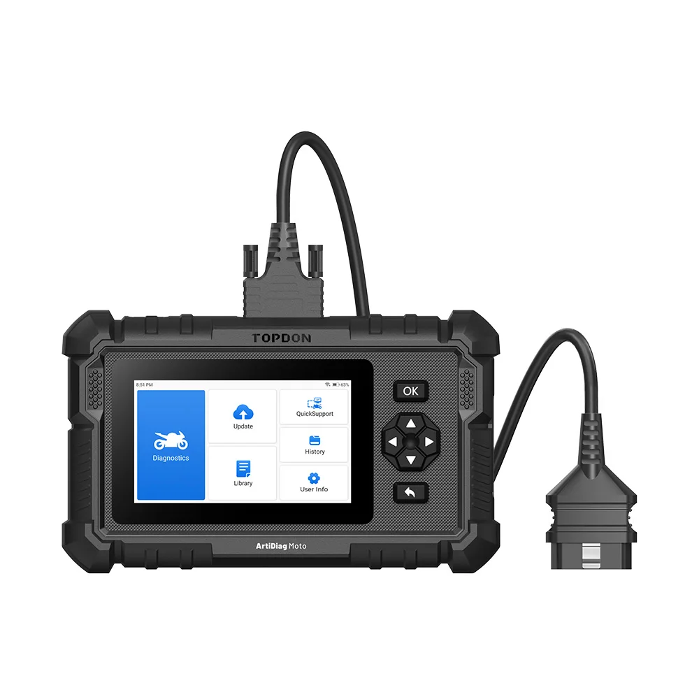 TOPDON ArtiDiag Moto Supports Customize Bike's Features Diagnostic Tool With oil Reset Motorcycles Diagnostic Scanner