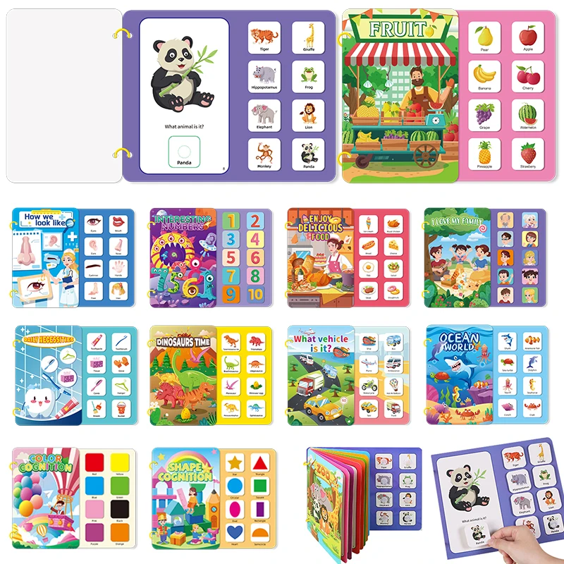 

Preschool Busy Book for Toddlers Kids Early Education Montessori Toys 12 Themes Matching Quiet Books Kindergarten Learning Aids