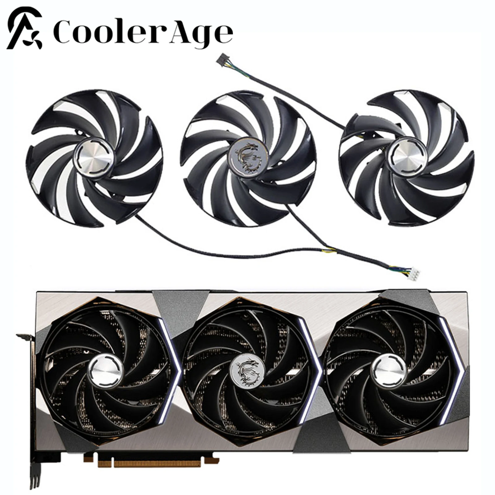 

For MSI GeForce RTX 4070 Ti 4080 4090 SUPRIM X Video Card Fan 95MM PLD10020B12H RTX4070Ti RTX4080 RTX4090 Graphics Card Fan