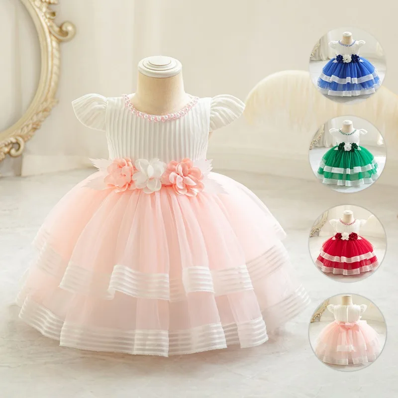 เด็กชุดเจ้าหญิงสาวชุด Pom ชุด Rose เด็กเทศกาลฉลองสัปดาห์ทารกสาวน้อยเสื้อผ้าประสิทธิภาพ