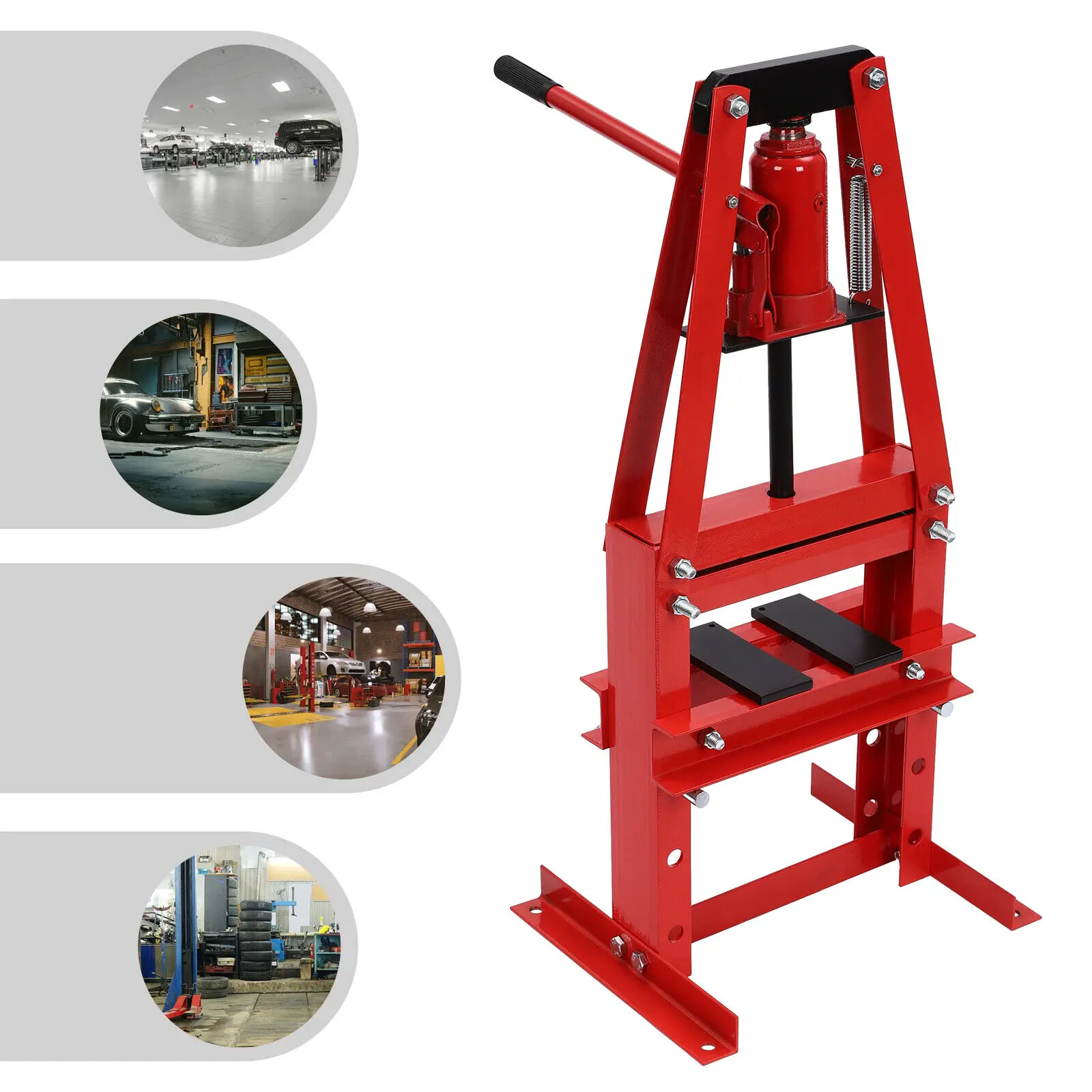

Hydraulic 6 Ton A-Frame Garage Floor Adjustable Shop Press Plates 6T/13227 LBS
