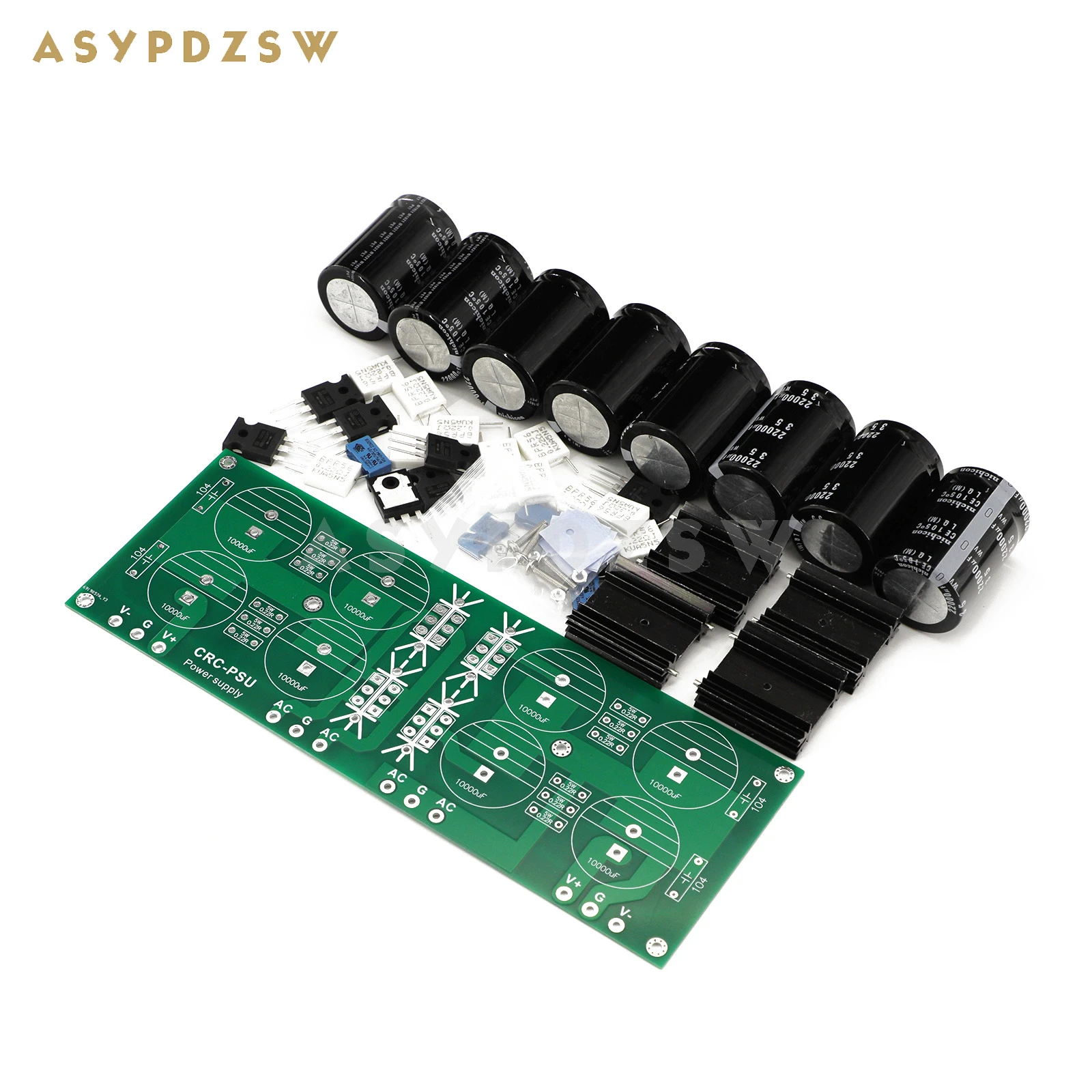 整流フィルター電源、diyキット、完成ボード、コンバーター、クラスaアンプ、ショットキー、mbr60200pt、22000uf、35vキャップ、CRC-PSU、クラス