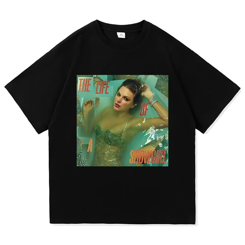 

The Life of A Showgirl Album T Shirt 2025 New Fashion Men_women Clothing Vintage Harajuku High Quality Clothes Cotton Tshirts