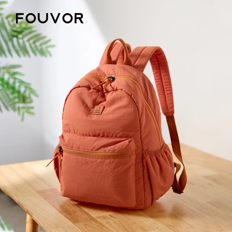 

Fouvor Women's Preppy Ruched Backpack Minimalist Lightweight Casual Campus Travel Commute Bag 2026 New Fashion Backpacks 3071-04