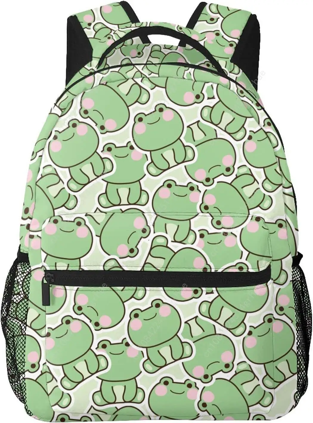 Cute Frog Print Backpack Large Capacity Laptop Bags Waterproof Lightweight Frog Accessories for Work Travel Bag Frogs Stuff