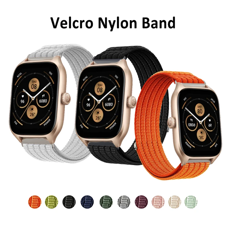 Amazfit 20mm Sport Nylon Loop Woven Strap For Huami Amazfit GTS 4 3 2 MINI / Bip 3 S U Wristband