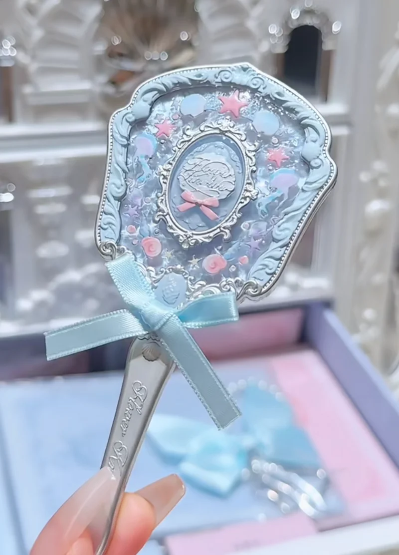 Flower Knows Shell Pearl Series จี้กระจกขนาดเล็กบรรเทากระจกน่ารัก High-gloss Paste จี้